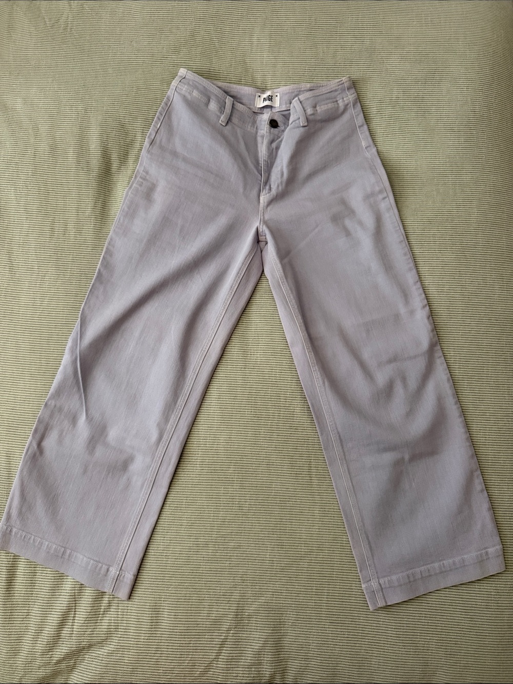 PAIGE Lavender Gray Wide-Leg Jeans